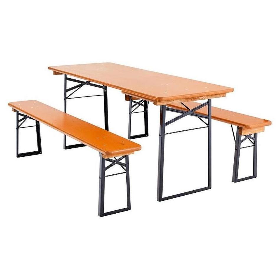 Classic Outdoor Beer Garden Table and Bench Set