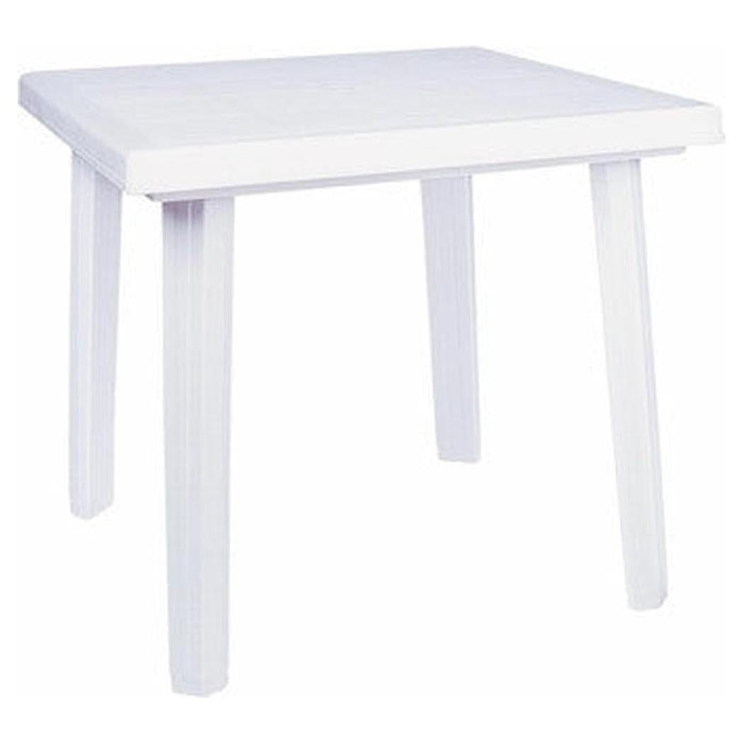Cuadra Outdoor Resin Square Dining Table 31 inch White