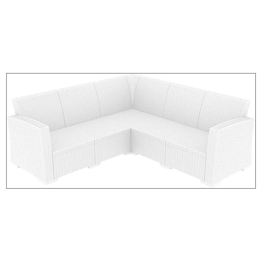 Monaco Outdoor Resin Patio Sectional 5 piece with Cushion