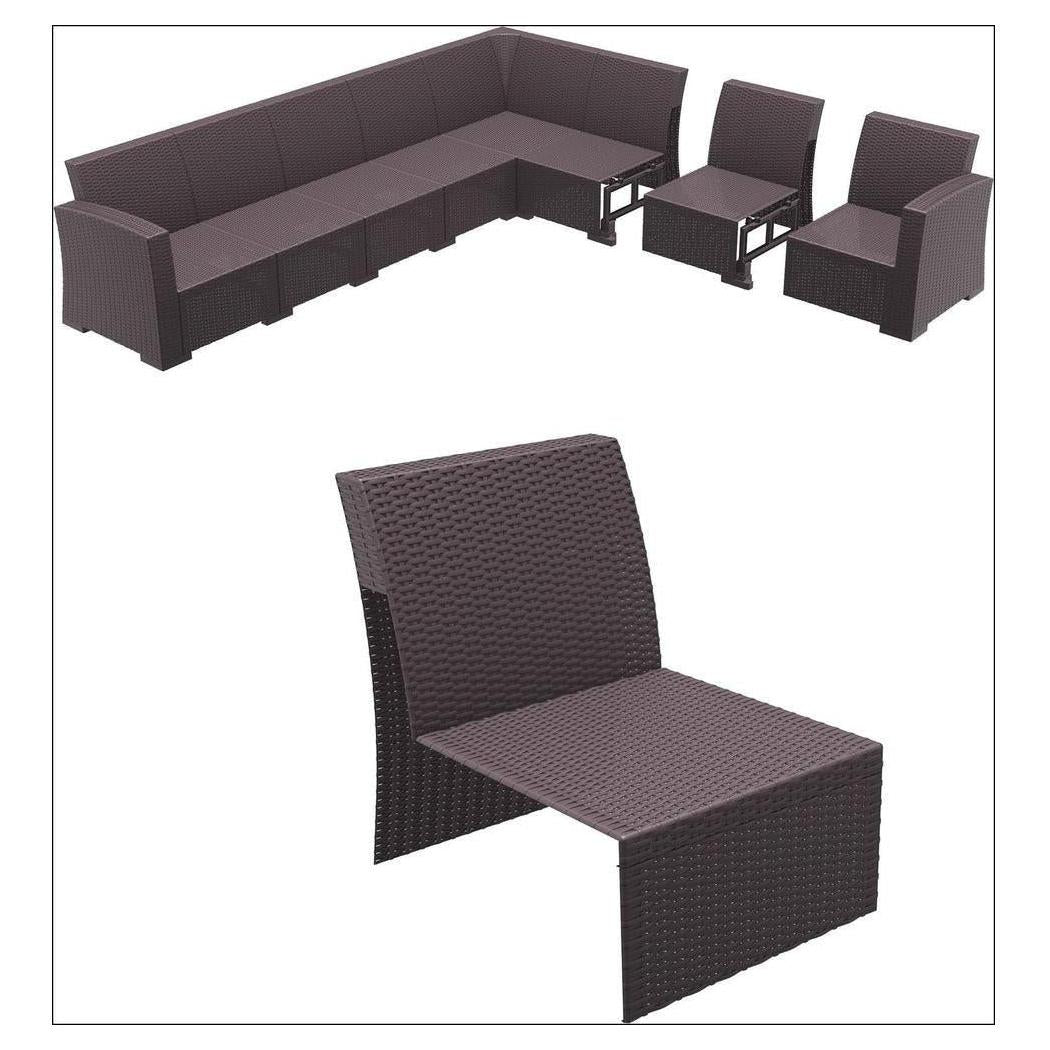 Monaco Outdoor Sectional Extension Part with Cushion