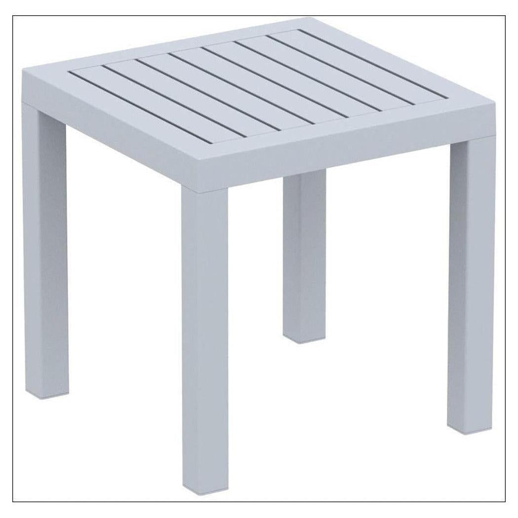 Ocean Outdoor Square Resin 17.7"H Side Table