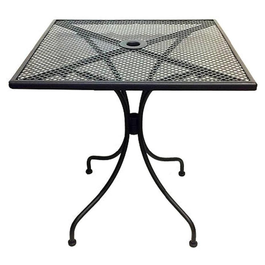 Outdoor Dining Height 28" Square Wrought Iron Table