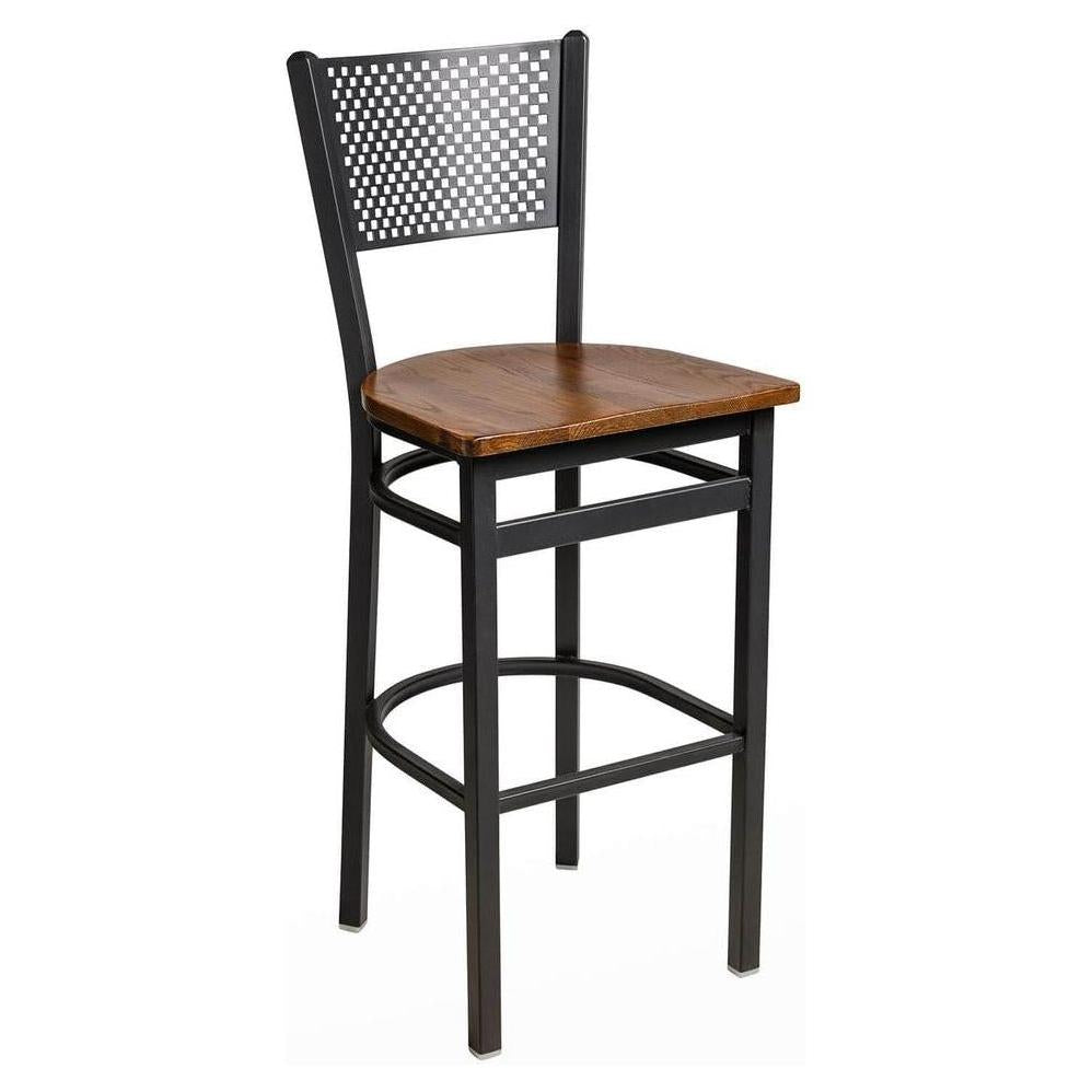 Polk Perforated Back Bar Stool