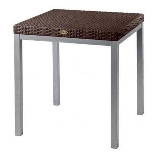 Russ Outdoor Modern Rattan Style Dining Table